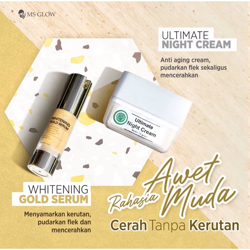 whitening gold serum ms glow asli bpom