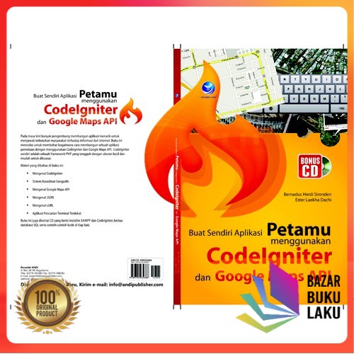 BUKU Buat Sendiri Aplikasi Petamu Menggunakan Codelgniter Dan Google Maps API (+CD)