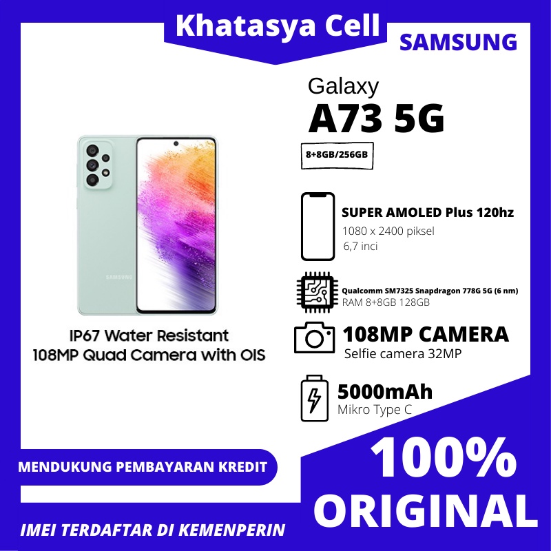 Jual Samsung Galaxy A73 5G 8/256GB - Awesome Mint | Shopee Indonesia