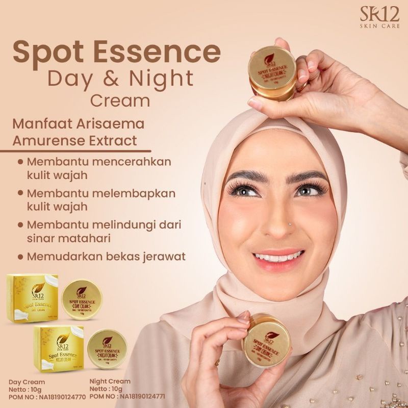 Paket Spot essence cream sr 12 day & night cream bebas flek hitam