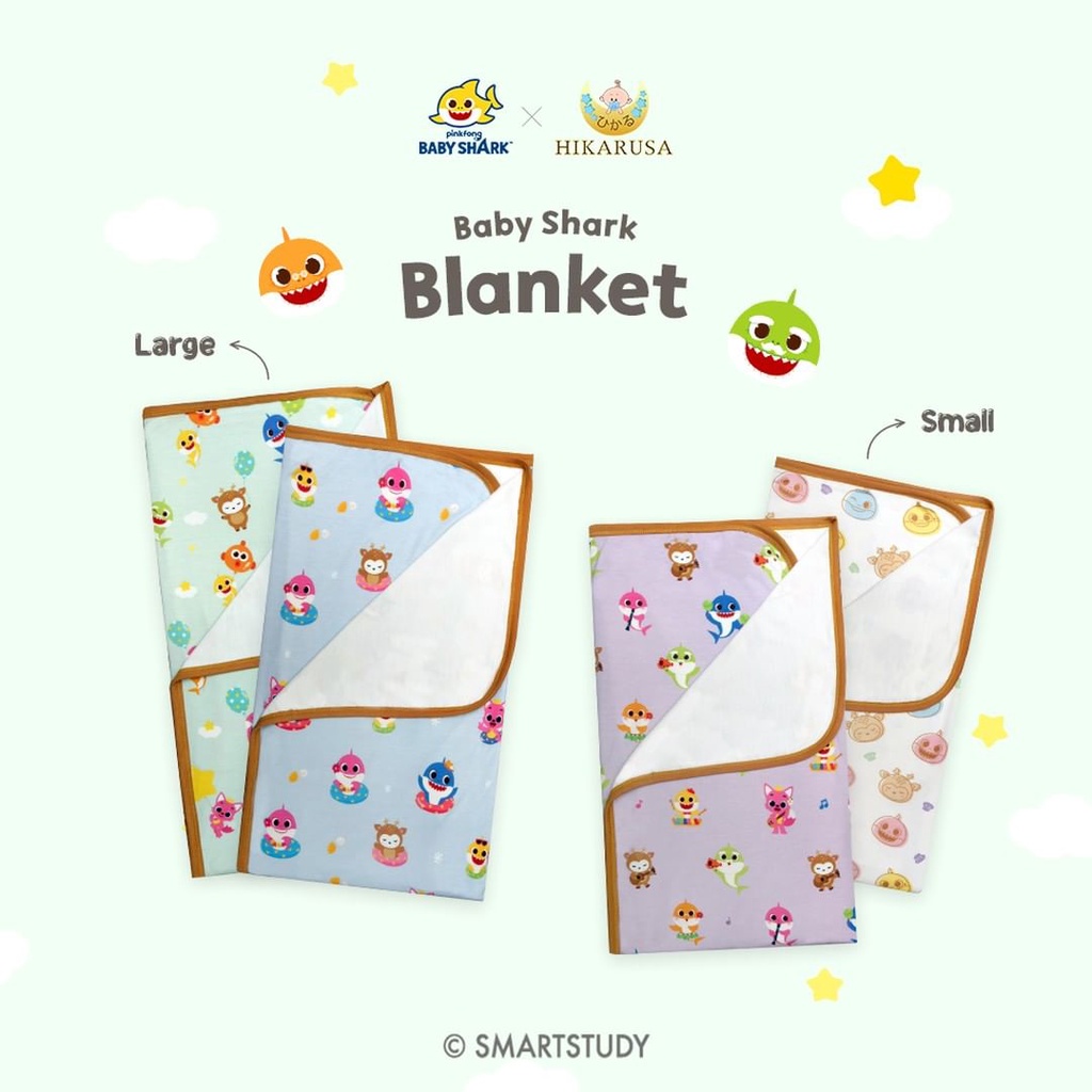 HIKARUSA Baby Shark Blanket Selimut Anak