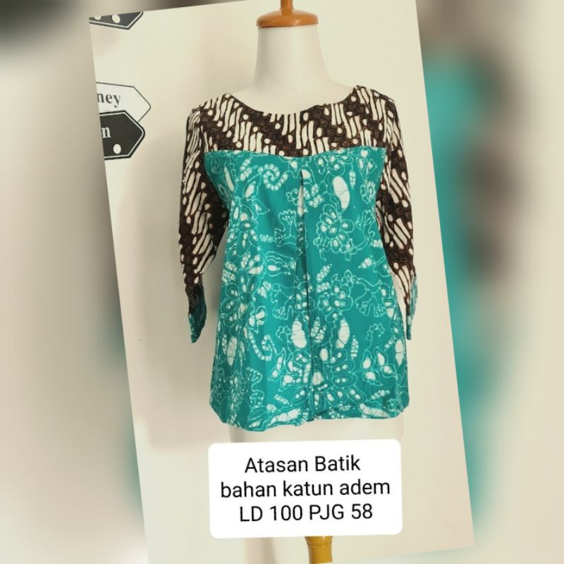 ATASAN BATIK HIJAU WANITA