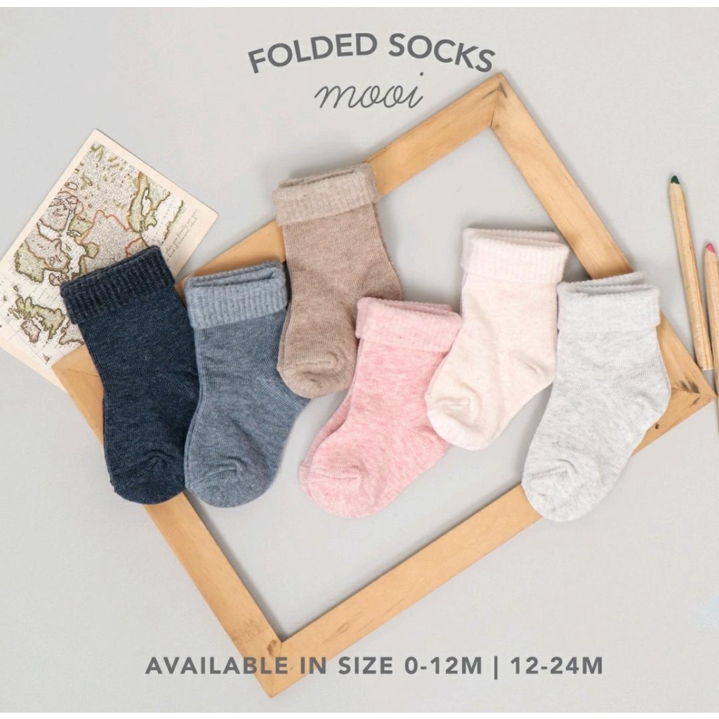 MOOI FOLDED SOCKS / KAOS KAKI BAYI / KAOS KAKI ANAK