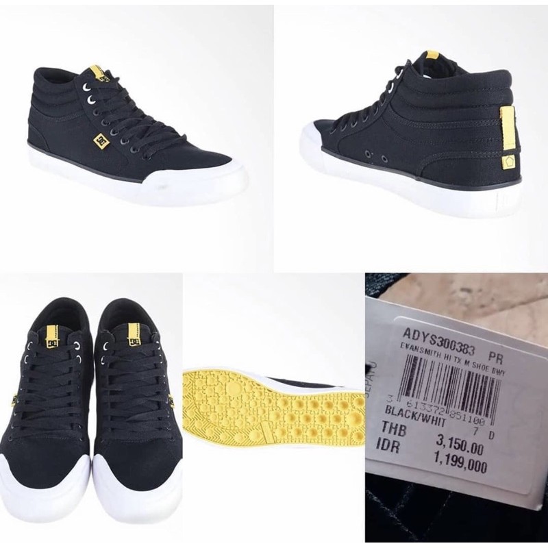 Sepatu DC Evan Smith HI TX M Y Black Yellow