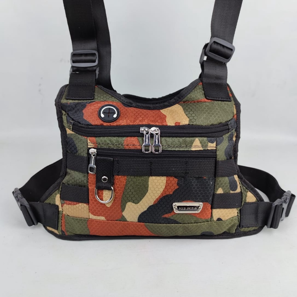 Chest Bag Chest Rig Bag Tas Dada Tas Rompi Tas Sepeda Tas Selempang Dada Pria