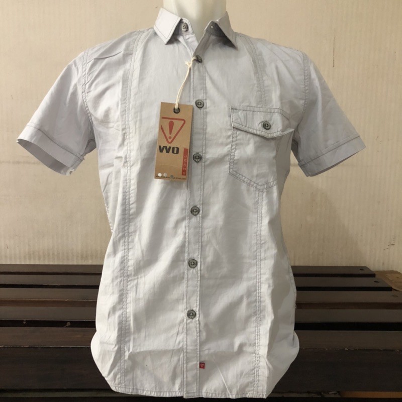 kemeja Denim Watchout New with tag