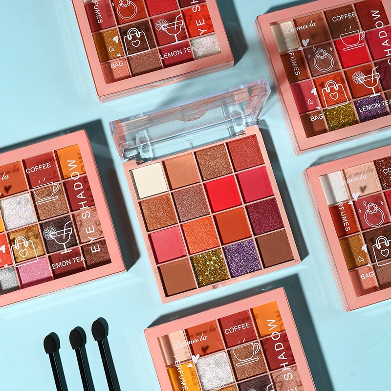 [ORIGINAL] Lameila Eyeshadow Palette 16 Color Matte seri LM 3043/Lameila Eyeshadow/Eyeshadow Glitter/Eyeshadow 16 warna