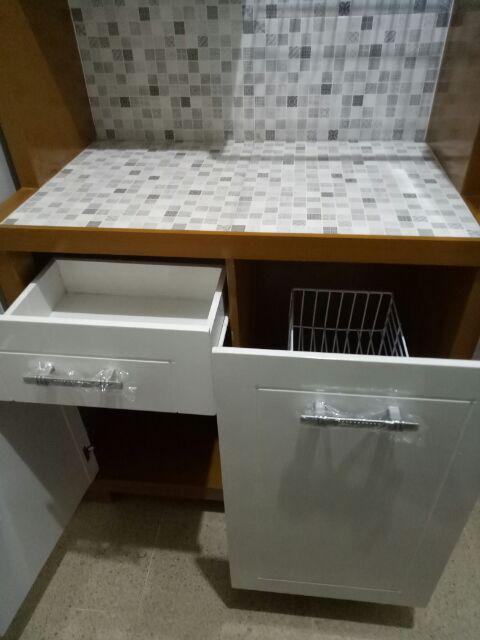 Promo! Lemari Dapur / Lemari Sayur / Rak Piring Kayu Minimalis 2 Pintu