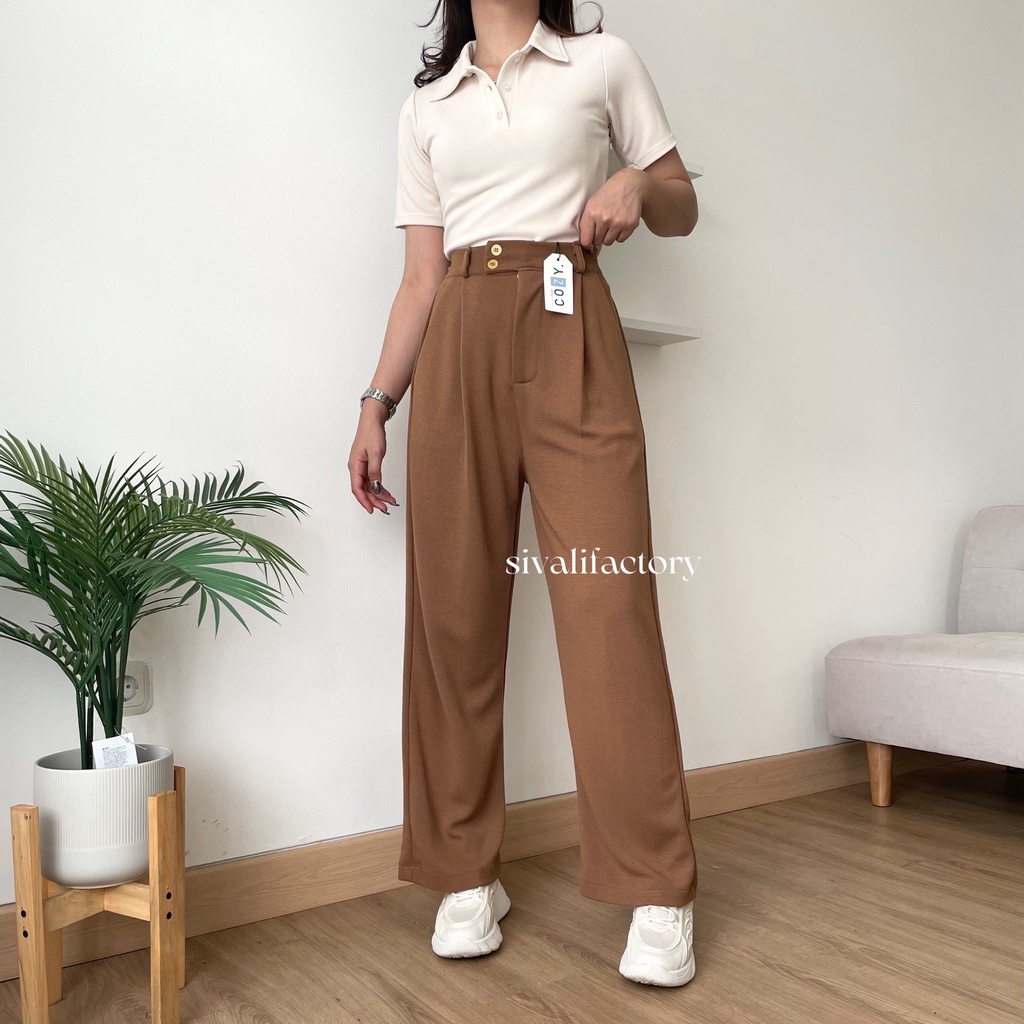 SIVALI Niki Pants - Cullote Pants - Celana Kulot Wanita - Celana Kantor Formal / Casual