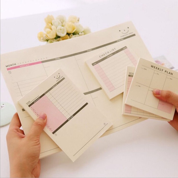 

nn Dokibook Set Buku Kalender Mingguan/Bulanan untuk Agenda/Diari