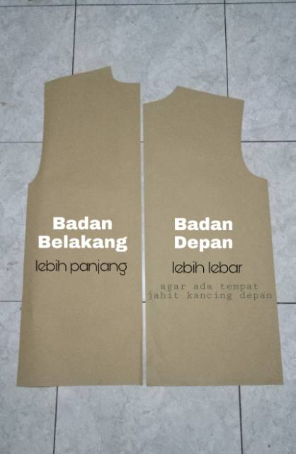 Pola Jiplak Kemeja laki-laki dewasa lengan panjang dan pendek