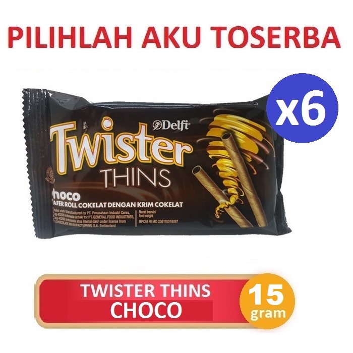 Twister Thins CHOCO 15 gr - ( HARGA 6 PCS )