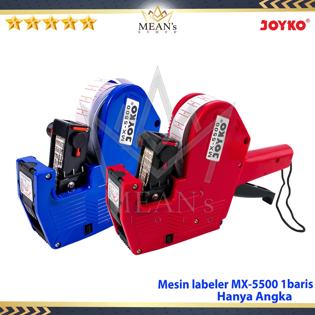 

Alat Label Harga Joyko MX-5500 / Mesin Label Harga 1Baris (Hanya Harga)
