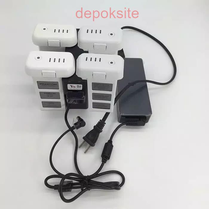 4in1 CHARGING Hub Docking Charger Baterai Phantom 3 Standard All P3