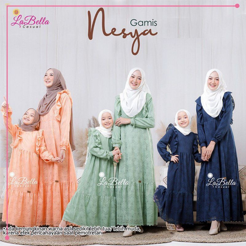Gamis Brukat Couple Nesya Original LaBella