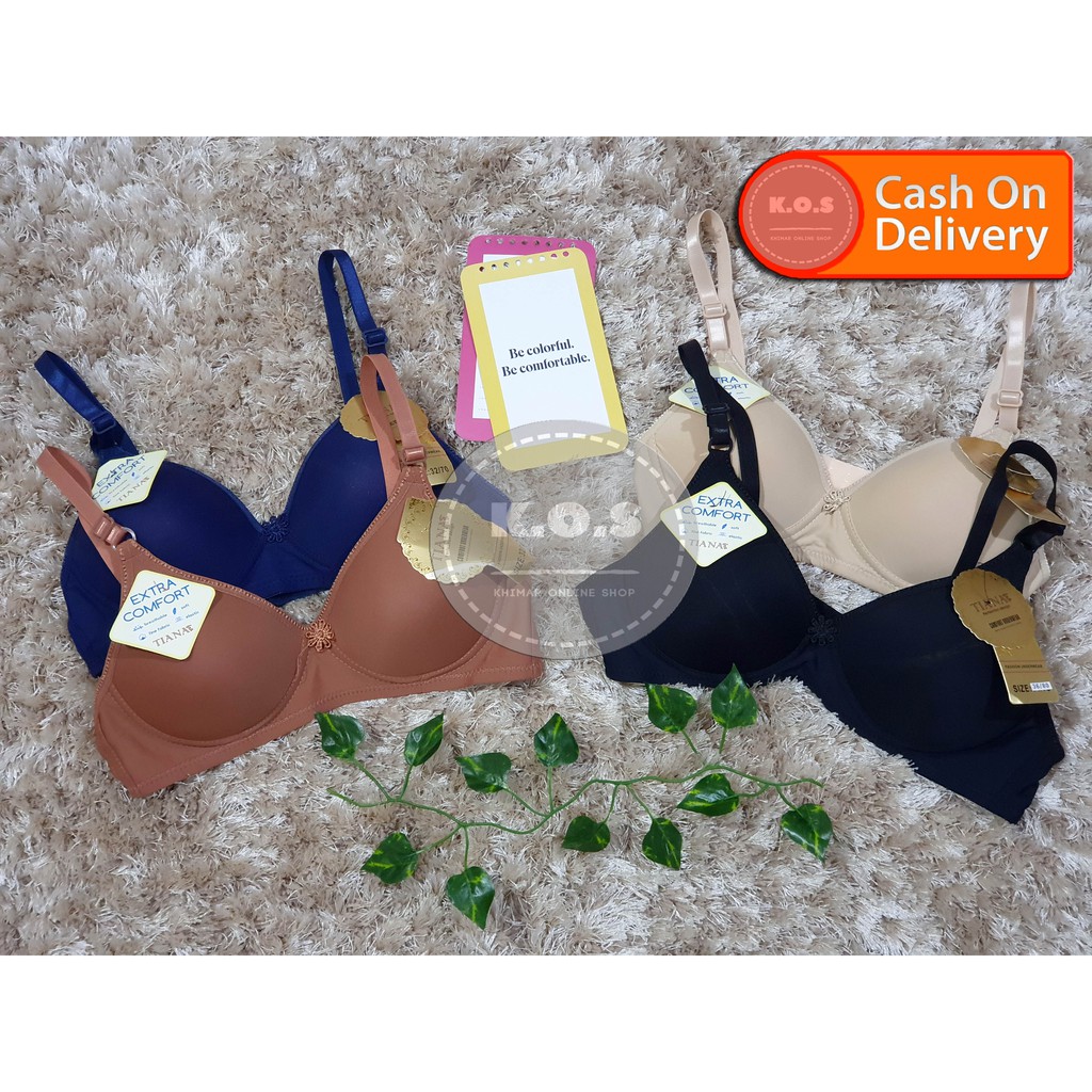 BRA TANPA KAWAT BH POLOS BAHAN HALUS SIZE 32-38