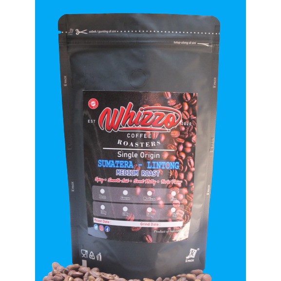 

WHIZZO KOPI ARABIKA SUMATERA LINTONG NI HUTA 100 GRAM