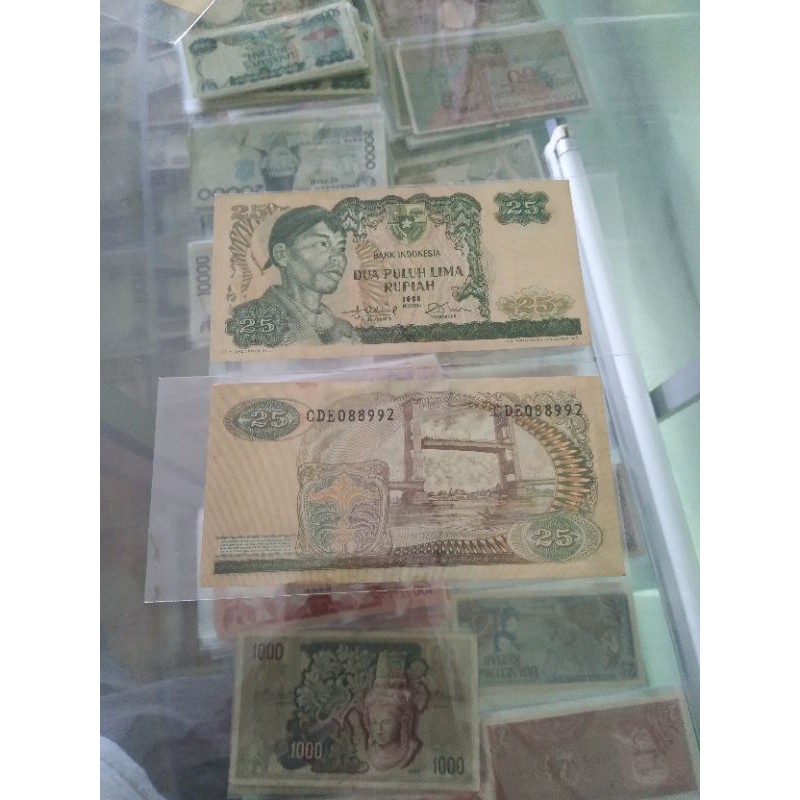 uang kuno 25 rupiah 1968 jendral soedirman