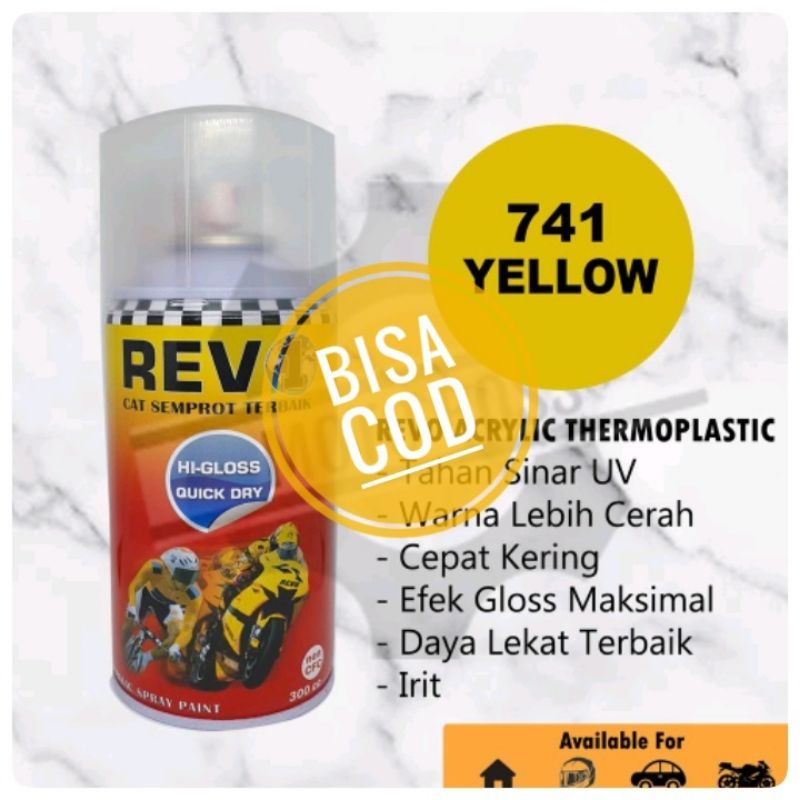 

cat semprot acrylic revo 741 Yellow 741- pilox pilok pylox pyloc piloc