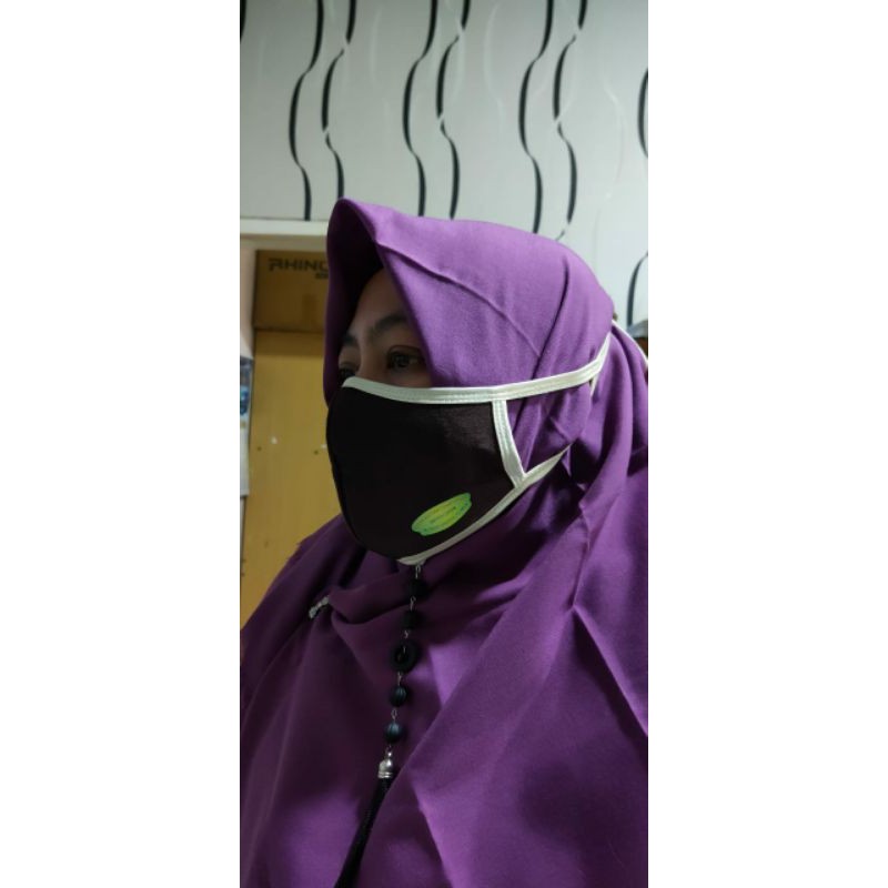 masker kain kaos bolak balik 3 ply