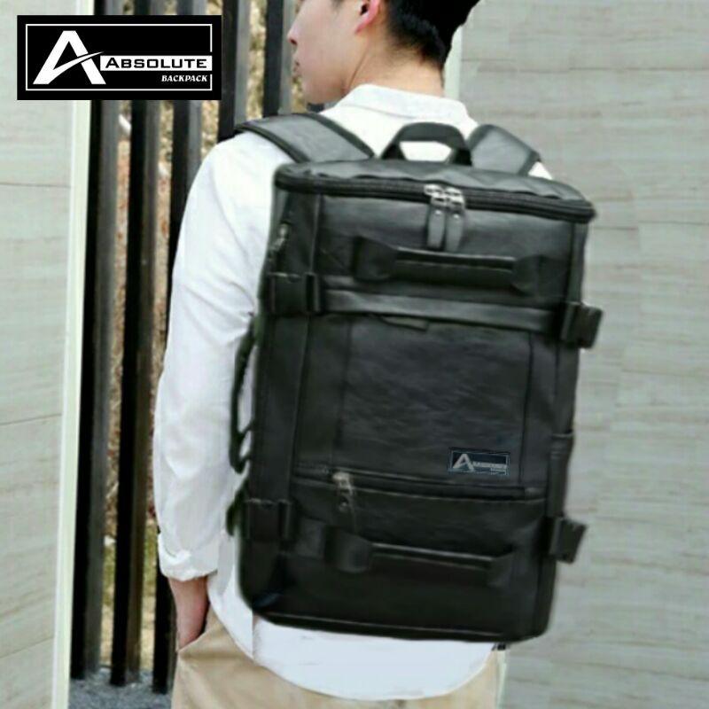 Tas Ransel Kulit XI Absolute Backpack Up to 15 inch - Tas Pria Tas Wanita Daypack - Tas Ransel Travel Bag Laptop