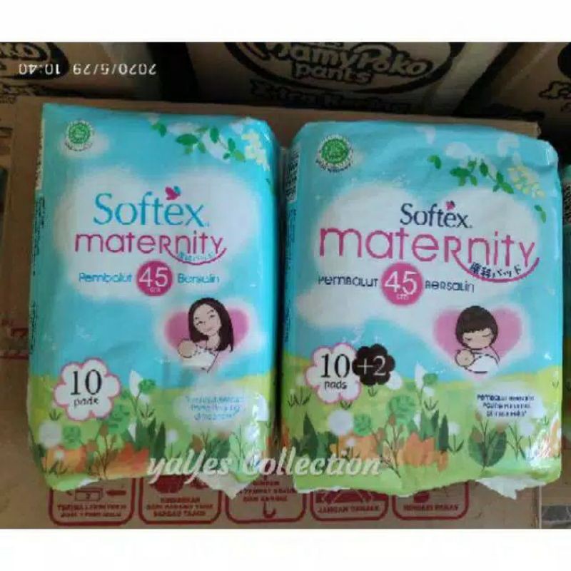 Pembalut bersalin 10 pads softex maternity 45 cm Ibu Melahirkan Nifas Haid