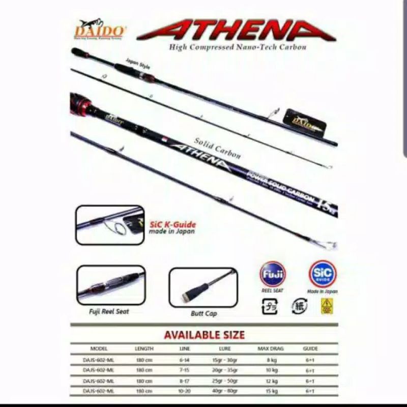 Joran Daido ATHENA 1.80m Fuji Carbon solid.