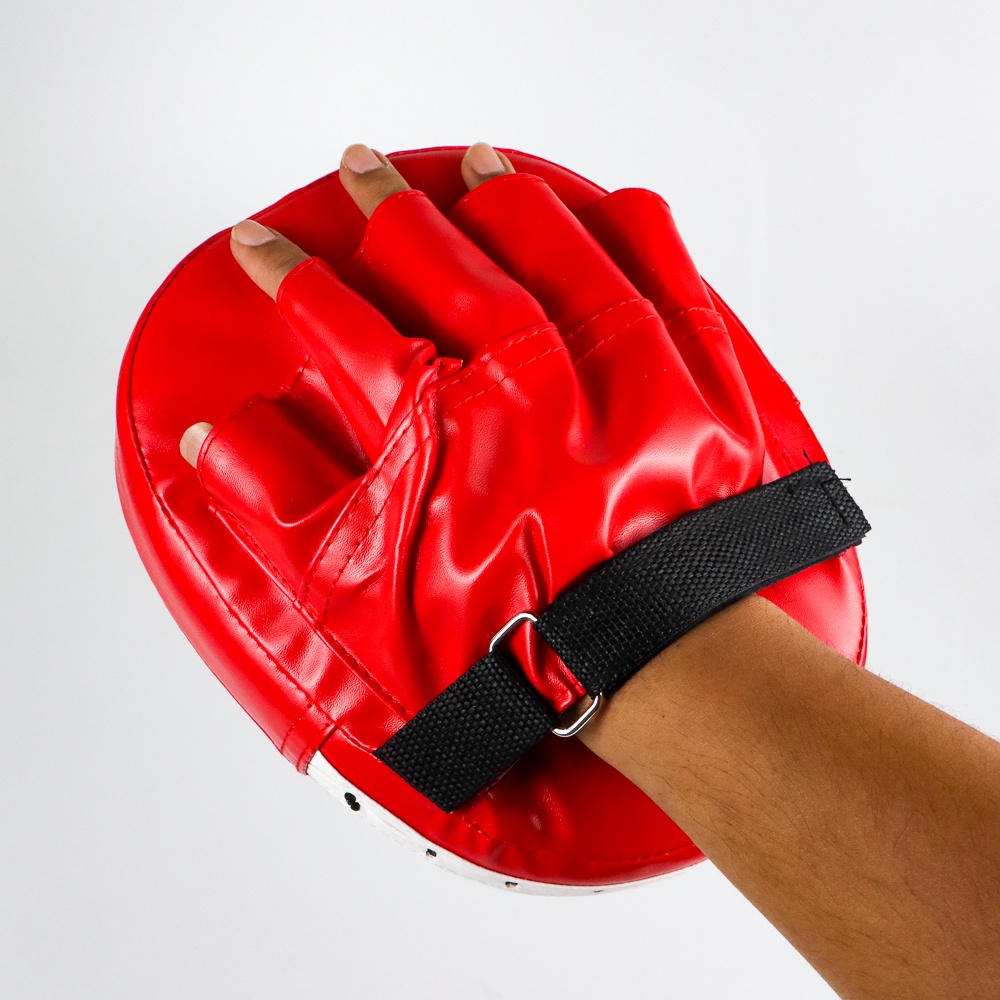 TaffSPORT Sarung Tangan Tinju MMA Muay Thai Leather Glove PU Foam Boxer Target Pad