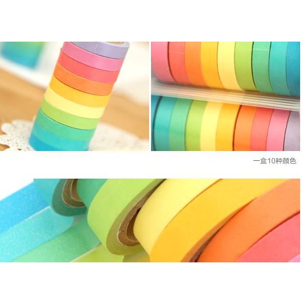 

ANGOO MASKING TAPE UNTUK DEKORASI,PEREKAT, DLL SEPULUH WARNA JUAL PERPACK