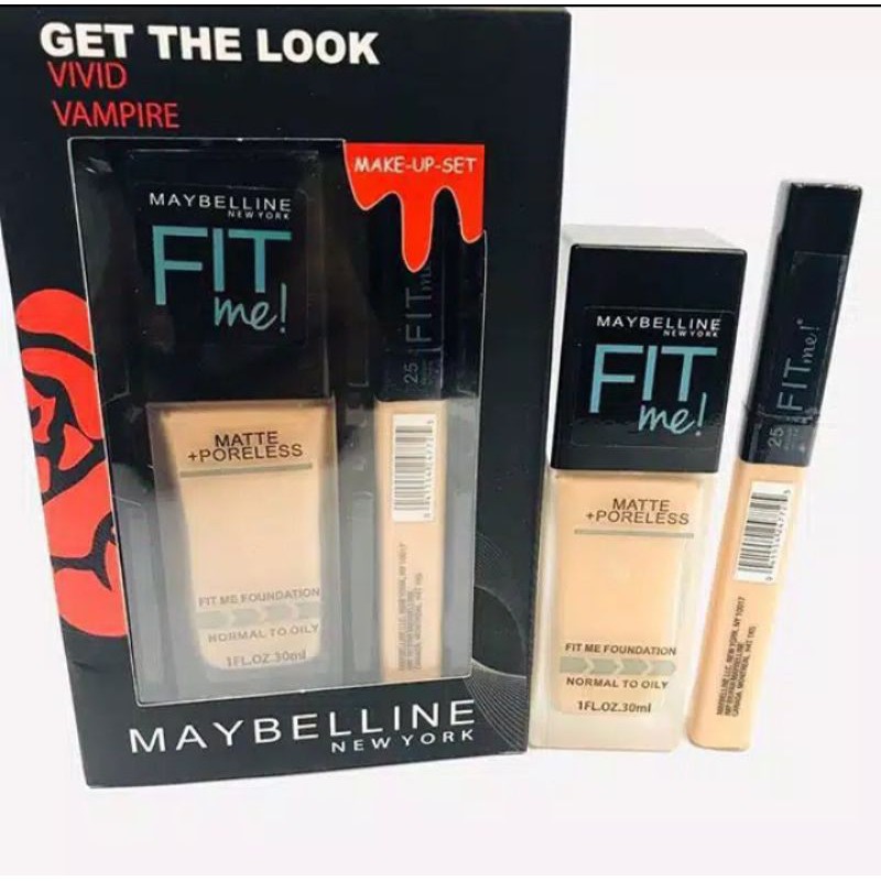 Maybelline Vivid Vampire + Fit Me + Poreless Maybelline 2in1 Foundation