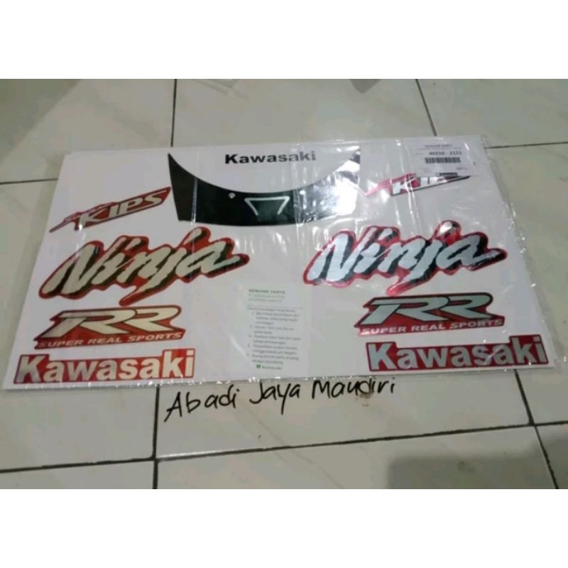 Striping Lis Stiker Kawasaki Ninja RR 2008 2009 merah maroon asli kawasaki full set ori