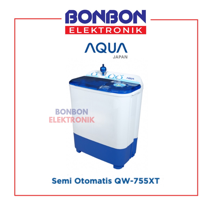 AQUA Mesin Cuci 2 Tabung 7KG QW-755XT / QW 755 XT / QW755XT