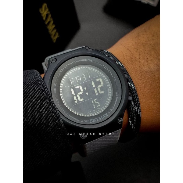 Jam Tangan Pria Skymax Gray Original Waterproof 30 M