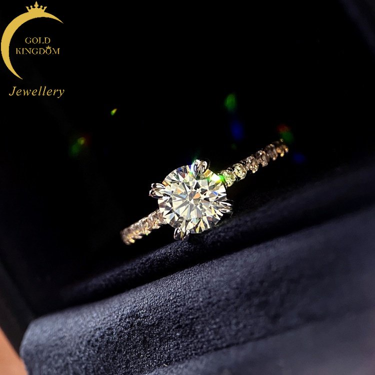 Goldkingdom Perhiasan Fashion Emas Asli Kadar 375 Bangkok Aksesoris Ready Stock Cinta Cincin Master Berlian 50menit Impor Mosan Batu Karbon Tinggi Berlian Raksasa Kilat Terang Cakar Empat Berlian Ri