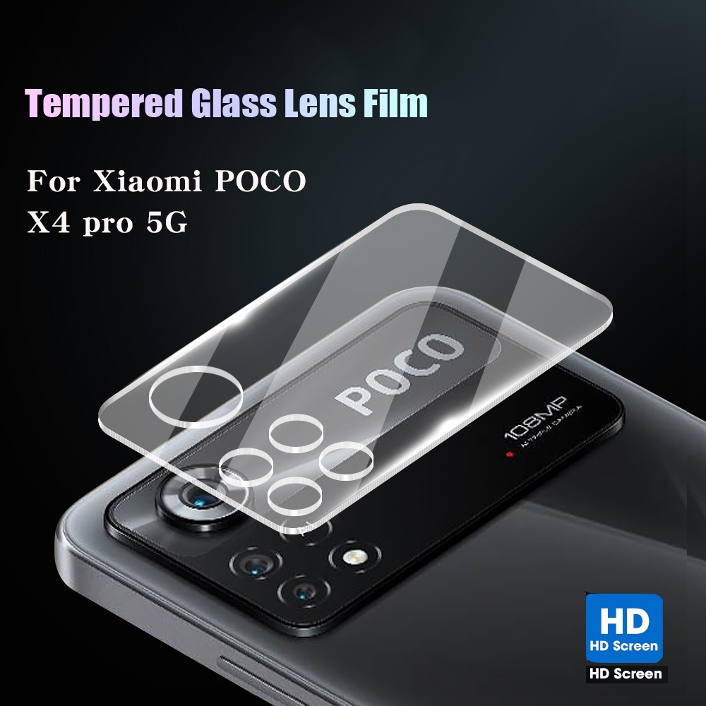 Tempered Glass Pelindung Lensa Kamera Belakang Xiaomi Poco X4 Pro 5G / HD