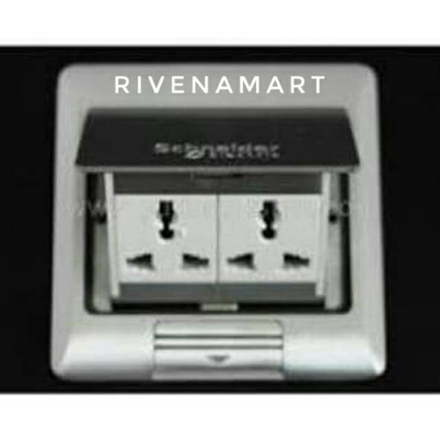 Schneider Floor Socket Stop Kontak Lantai Universal Socket 3 Pin