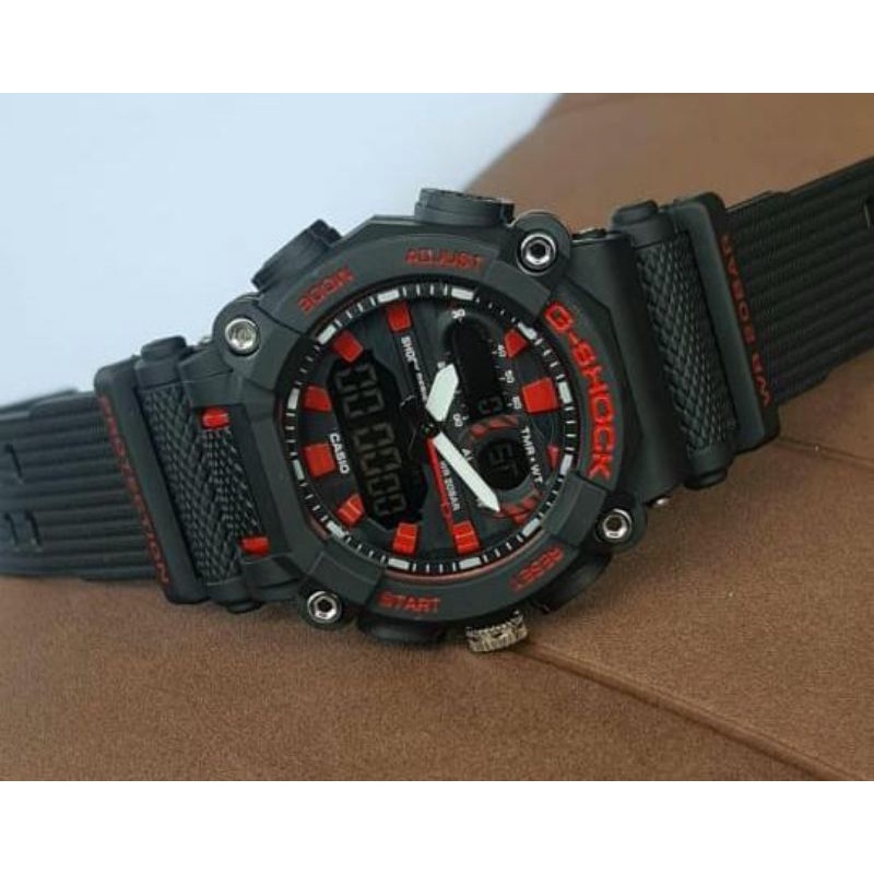 Jam Tangan Casio G-Shock GA900 Dual Time Digital Analog Strap Rubber