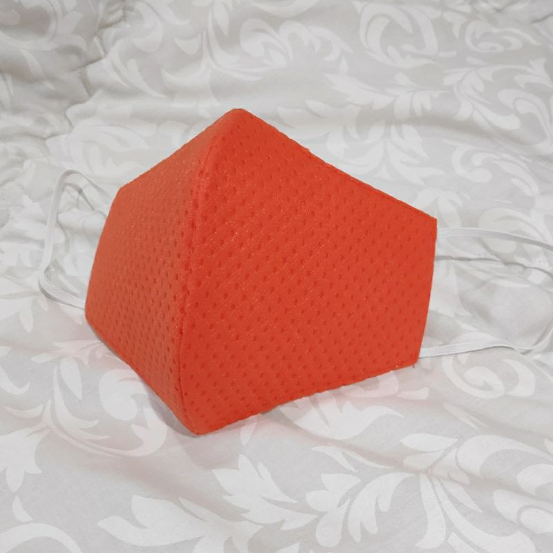 Masker bahan KN95 Premium 6 lapis (6ply) anti pengap dan dapat dicuci. Edisi Arancio Diablo Orange