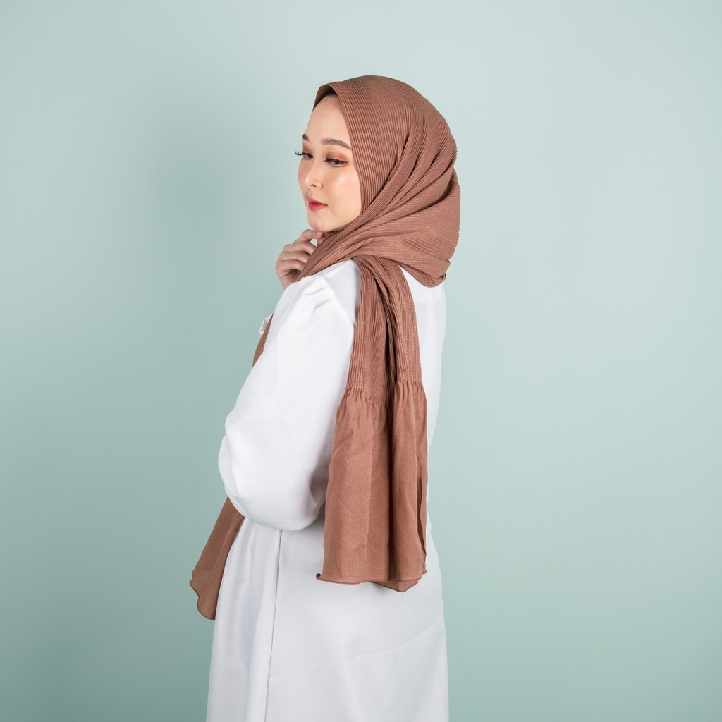 𝗖𝗮𝗿𝗲.𝗶𝗻 Pashmina Plisket Duyung Shawl 180x75 PREMIUM QUALITY (Tidak Full)-Milo