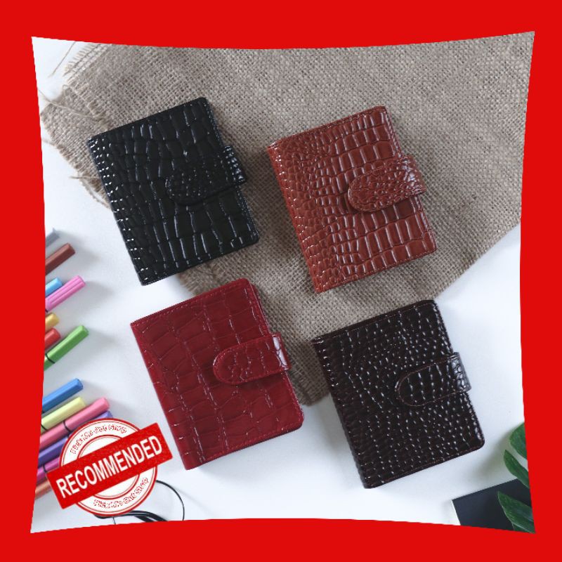 CARD HOLDER ADELIA 17 SLOT Crocodile Skin (Kulit Buaya) Sintetis