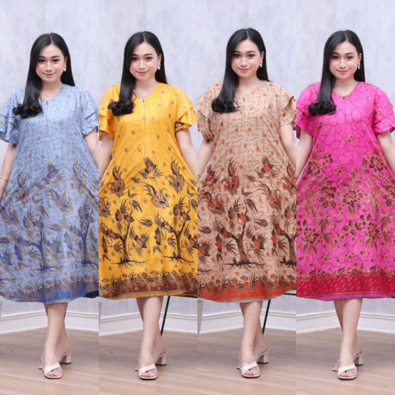 DASTER PRADA BATIK WANITA CEWEK PINK KREM ABU KUNING LD 105 MURAH