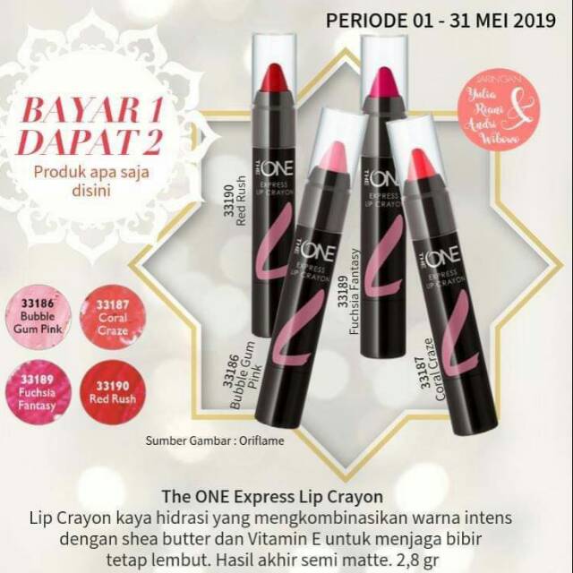 

BELI 1 gratis 1 ! The OneLip Crayon