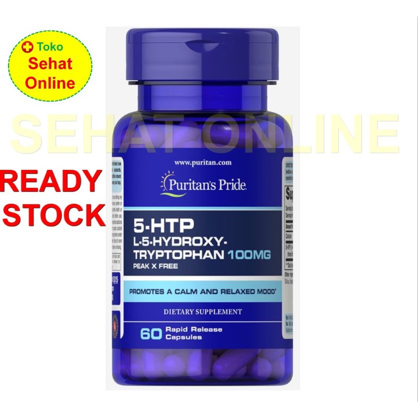 Puritan Pride 5-HTP 100 mg 200 mg 60 Kapsul