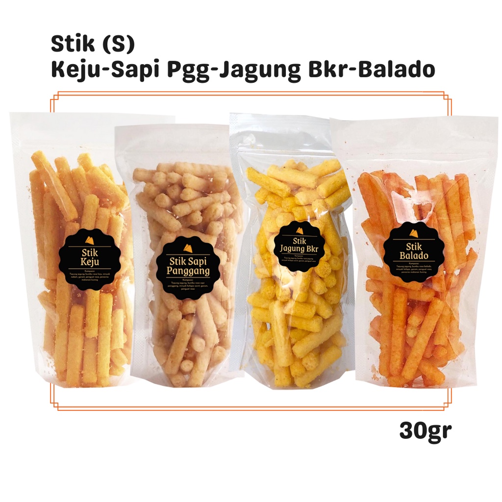 

Snack Stik Keju / Balado / Sapi Panggang / Jagung Bakar (S) 30gr / Snack Cemilan Camilan