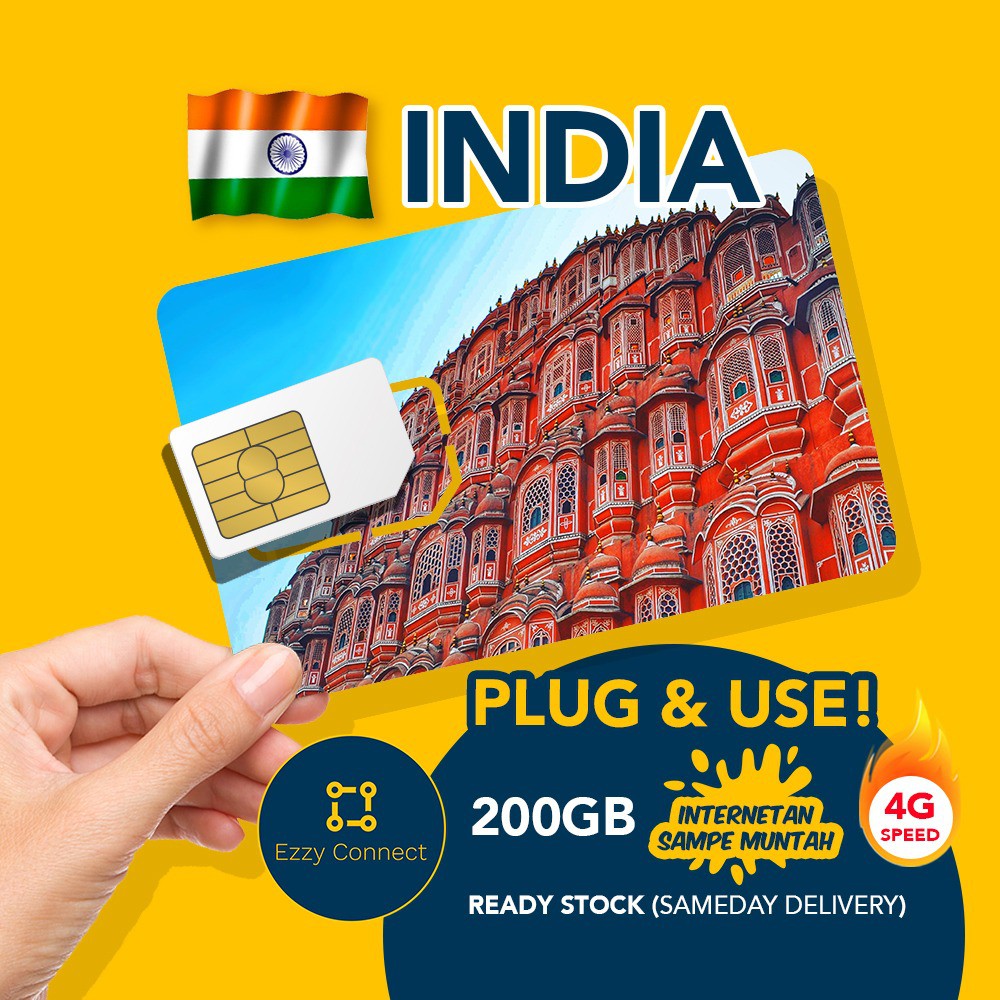 Simcard INDIA, SRI LANKA, &amp; Bangladesh 10 day 6GB 4G SIMCARD | SIM CARD INDIA TERMURAH!