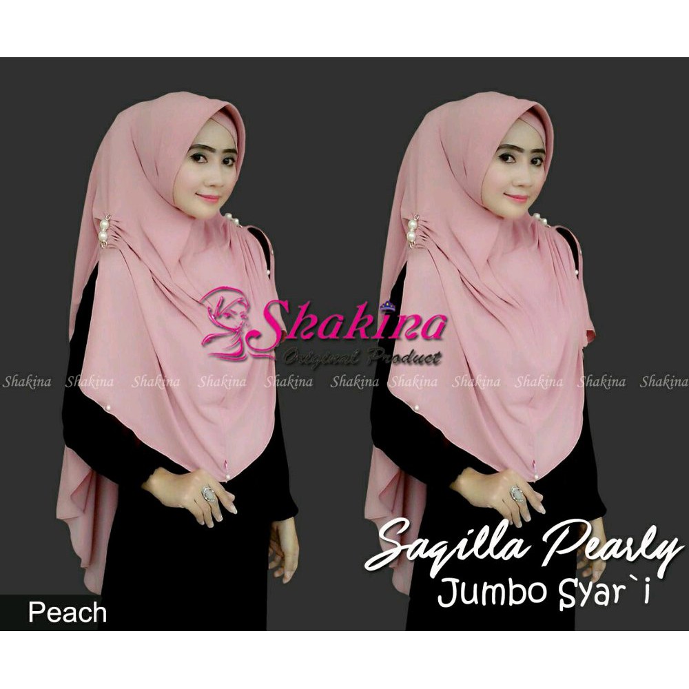 Khimar Hijab Saqilla Pearly Jumbo Syar'i