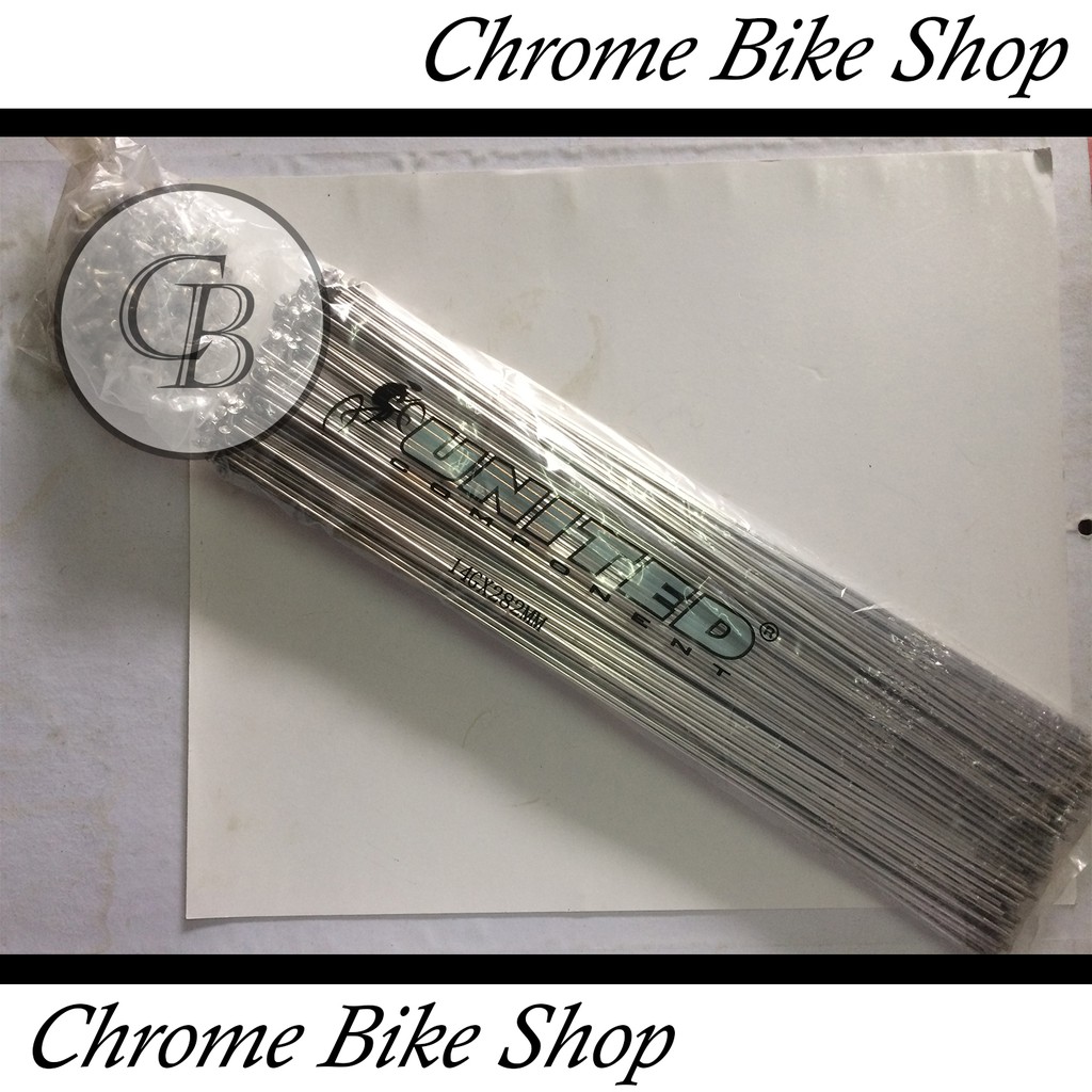 Jari Jari Spoke Ruji Sepeda 28 Stainless CP United 144pcs Murah Ori Original