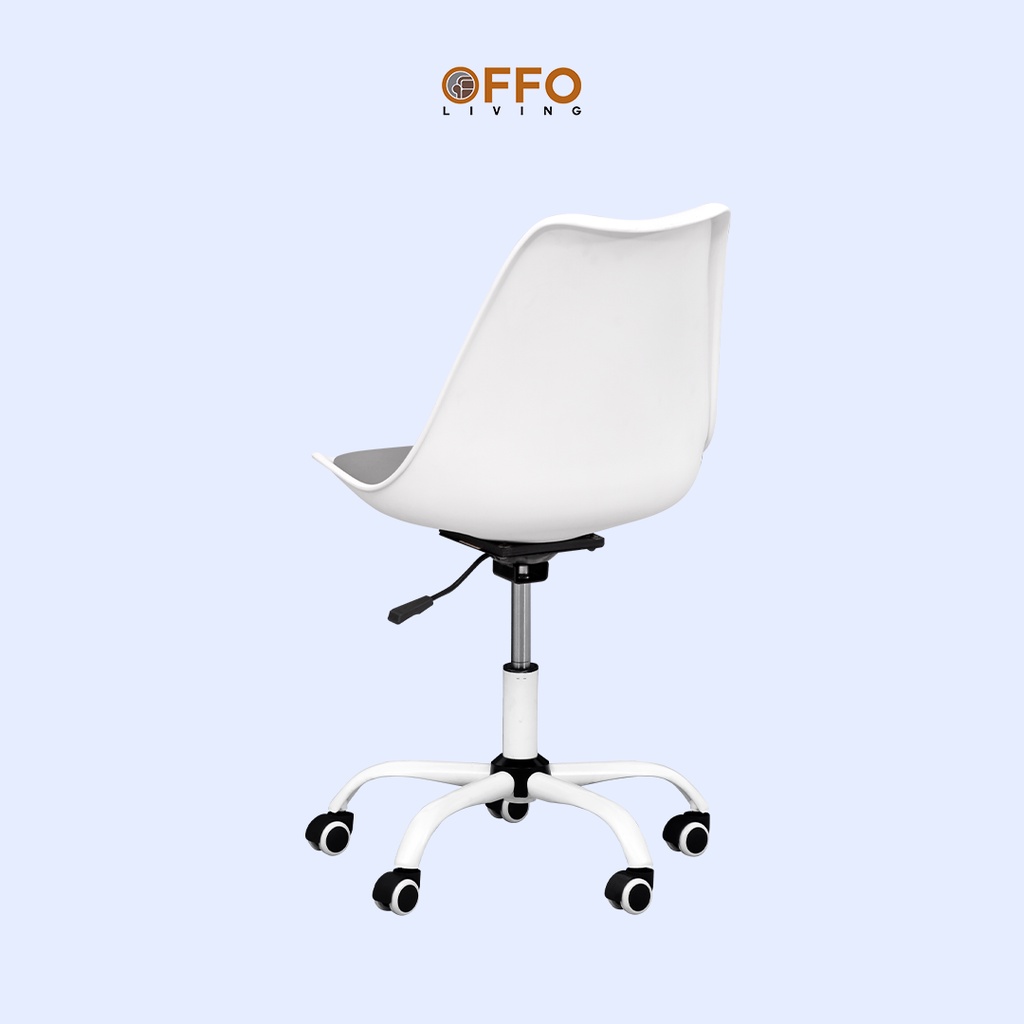 Offo Living - Kursi Kantor Kursi Belajar White Jasmine-1