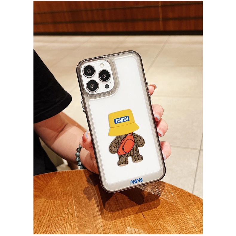 Soft Case Silikon TPU Transparan Motif Beruang Untuk IPhone 14 12 13 6 6S 7 8 Plus X XS XR 11 Pro Max