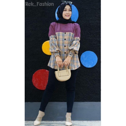 Yeniz Tunik Dewasa Motif blueberry/Tunik Dewasa